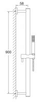 Vorschau: Steinberg Brausegarnitur mit Brausestange 900mm, Brauseschlauch 1,80m, mit Stabhandbrause