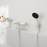 Vorschau: Hansgrohe Tecturis E Einhebel-Wannenarmatur Aufputz, weiß matt