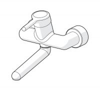 Vorschau: Hansa Hansamedipro Waschtisch-Einhand-Wandbatterie, 246mm, chrom