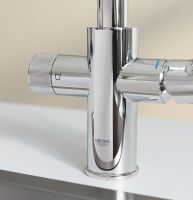 Vorschau: Grohe Blue Pure StartCurve Einzelarmatur, schwenkbarer C-Auslauf mit Filterfunktion, chrom