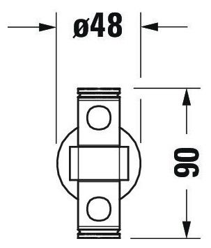 Duravit D-Code Handtuchhalter 2-armig, 44,5cm, chrom 0099221000