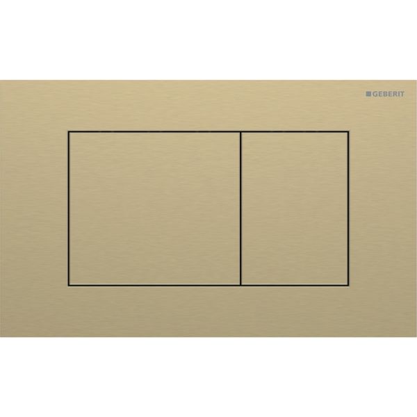 Geberit Sigma40 Betätigungsplatte für 2-Mengen-Spülung square Edelstahl, messing gebürstet 115629QF1