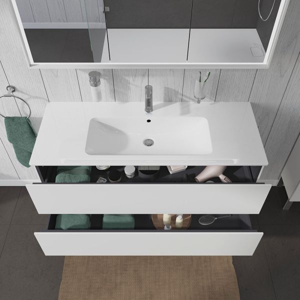 Duravit L-Cube Waschtischunterschrank 122x48cm 2 Schubladen für ME by Starck 233612, 236112