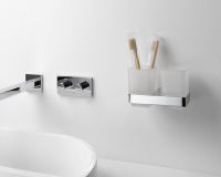 Vorschau: emco loft Doppelglashalter, Kristallglas satiniert, chrom