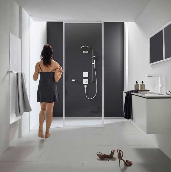 Hansgrohe Pulsify S Kopfbrause 260 EcoSmart 2jet, mit Wandanschluss, mattweiß 24151700