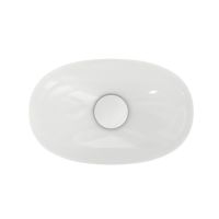 Vorschau: TOTO Linearceram Aufsatzwaschtisch TL, oval, 40x26cm, mit Schaftventil, weiß CeFiONtect L4724E#XW