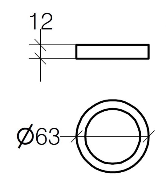 lineabeta BUSI E CANE Aufsatzring für Waschbecken Ø6,3cm, chrom