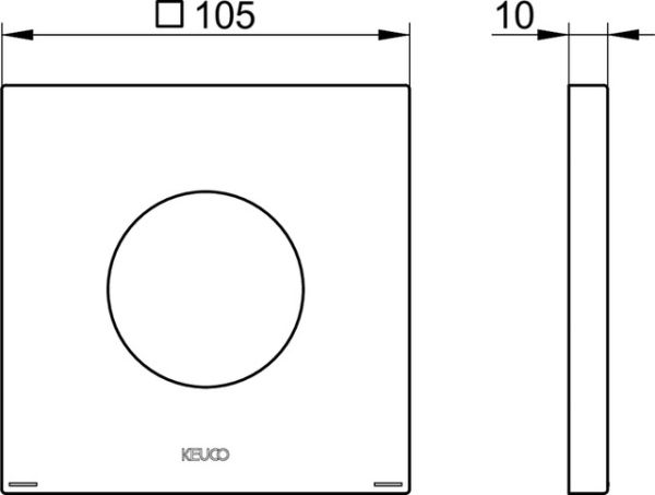 Keuco IXMO Wandrosette eckig für Ab- und Umstellventile