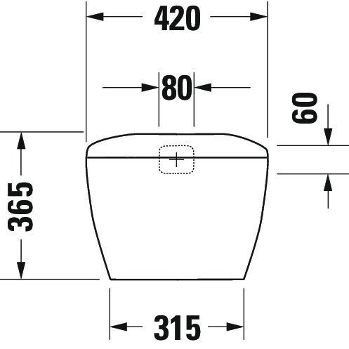 Duravit Duraplus Spülkasten 3/6L mit Dual Flush, Anschluss rechts oder links, weiß