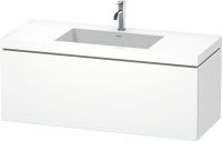 Duravit L-Cube c-bonded Set wandhängend 120x48cm, Vero Air Waschtisch, 1 Schublade, mit Hahnloch, weiß, LC6919O1818