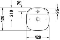 Vorschau: Duravit Zencha Aufsatzbecken 42x42cm anthrazit 2374421371