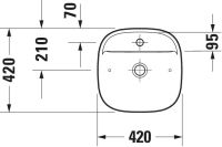 Vorschau: Duravit Zencha Aufsatzbecken 42x42cm grau matt 2374426771