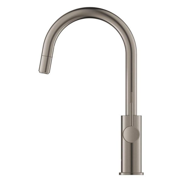 Grohe Blue 2.0 5-in-1-Armatur, C-Auslauf, ausziehbar, hard graphite gebürstet