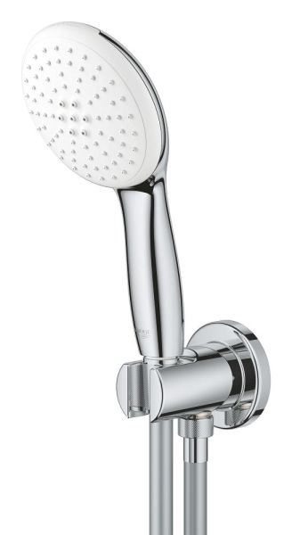 Grohe Tempesta 110 Wandhalterset mit Wandanschlussbogen, 2 Strahlarten, chrom