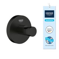 Vorschau: Grohe QuickFix Start Bademantelhaken, zum Kleben oder Bohren, schwarz matt