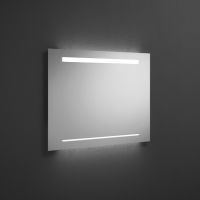 Vorschau: Burgbad Yumo Leuchtspiegel mit horizontaler LED-Beleuchtung, dimmbar, 80x64cm SIHH080PN391
