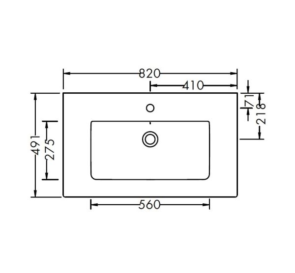 Burgbad Eqio Slim Badmöbel-Set 82cm mit LED-Spiegelschrank, Waschtisch & Unterschrank