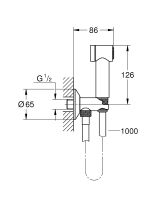 Vorschau: Grohe Rainshower Aqua Bidetbrause selbstschließend, chrom