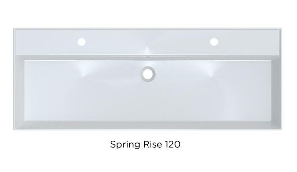 RIHO Spring Rise Waschtisch mit Waschtischunterschrank 120x46cm, 2 Hahnlöcher, 2 Schubladen