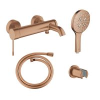 Grohe Essence Armatur für Badewanne mit Handbrause, warm sunset gebürstet 33624DL1 26465DL0