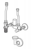 Vorschau: Hansa Ventil, Sicherheitsgruppe für druckfeste Warmwasserbereiter mit Temperaturvormischer, chrom