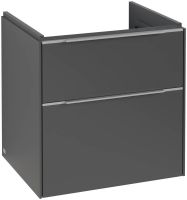 Vorschau: Villeroy&Boch Subway 3.0 Waschtischunterschrank mit 2 Auszügen, Breite 57,2cm graphite aluminium glänzend C57800VR