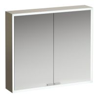 Laufen Ilon Spiegelschrank 800 mit umlaufender LED-Beleuchtung, edelstahl gebürstet H4034129259281