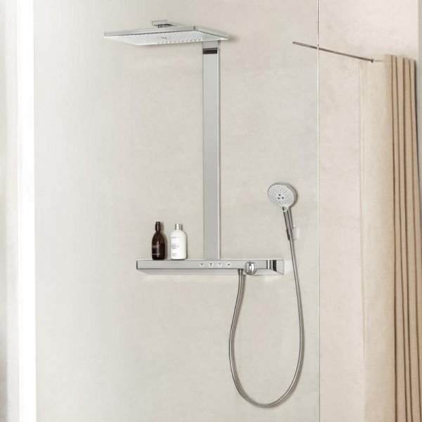 Hansgrohe Rainmaker Select 460 3jet Showerpipe Duschsystem, weiß/chrom