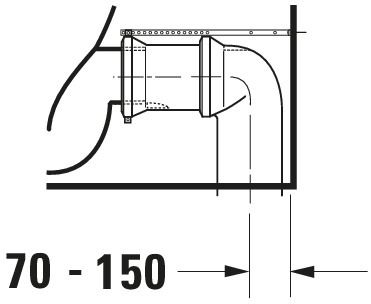 Duravit Starck 3 Stand-WC für Kombination, Tiefspüler 42x74cm, weiß