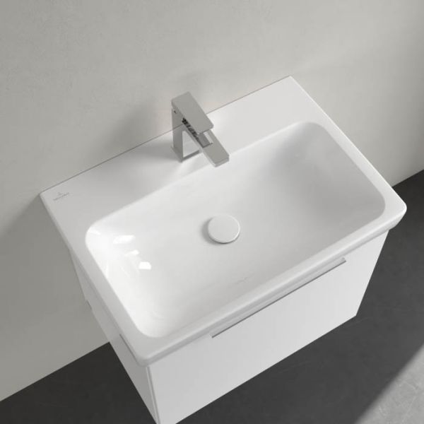 Villeroy&Boch Architectura Waschbecken 65x45cm, geschliffen, weiß 4A87KL01 mit Hahnloch ohne Überlauf 