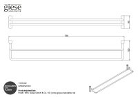 Vorschau: Giese Badetuchhalter Etagère 2-teilig zum Kleben und Schrauben, chrom