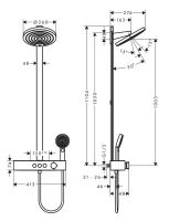 Vorschau: Hansgrohe Pulsify S Showerpipe 260 2jet mit Brausethermostat ShowerTablet Select 400, brushed bronze