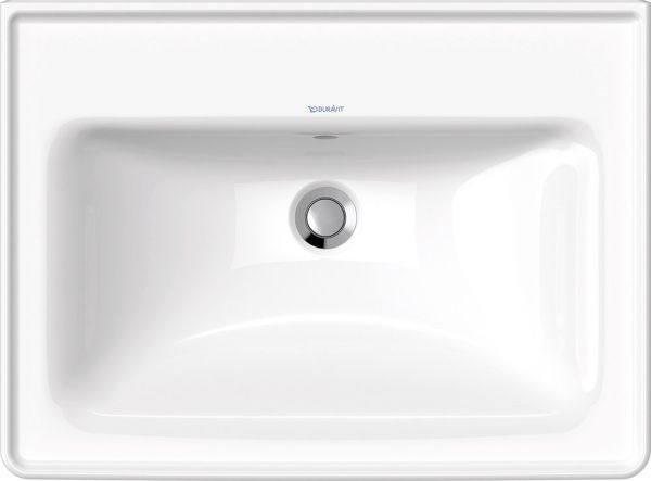 Duravit D-Neo Waschtisch rechteckig 65x48cm, mit Überlauf, mit WonderGliss, weiß 23676500601