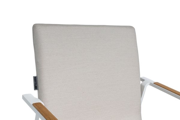 KETTLER DINING DIAMOND Loungesessel Sunbrella®, weiß matt/ natte linen chalk 0103908-5820