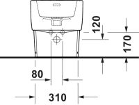 Vorschau: Duravit Balcoon Standbidet, DuraShield, weiß matt