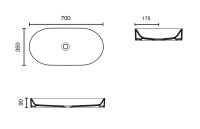 Vorschau: Catalano New Zero Aufsatzwaschtisch 70x35cm 70AHZ