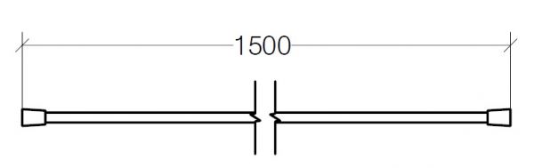 lineabeta LINEA DOCCIA Brauseschlauch aus PVC 1/2", 1,50m, silber