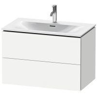 Vorschau: Duravit L-Cube Waschtischunterschrank wandhängend 82x48cm mit 2 Schubladen für Viu 234483, weiß, LC630701818