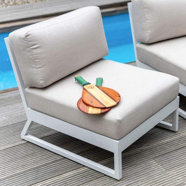 KETTLER OCEAN SKID PLATFORM Mittelteil Sunbrella®, weiß matt linen chalk 0105939-5220