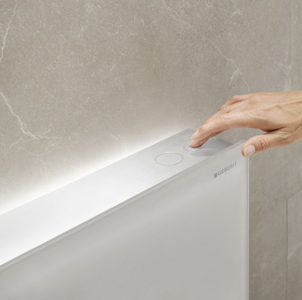 Geberit Monolith Plus Sanitärmodul Wand-WC, 101cm, Frontverkleidung aus Glas