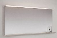 Vorschau: Burgbad Sinea 3.0 Spiegel 140x65cm mit horizontaler LED-Beleuchtung & Ablage, Ausführung links, veloursgrau matt SHGW140L