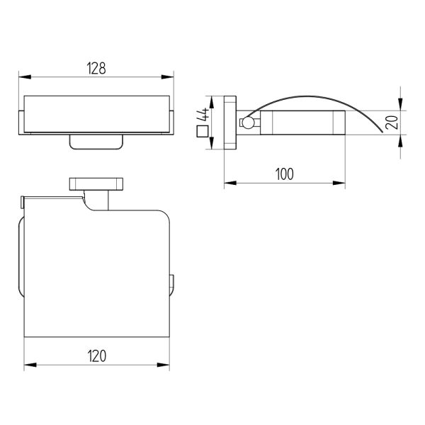 Avenarius Serie 240 Papierhalter mit Deckel, chrom 2402000010