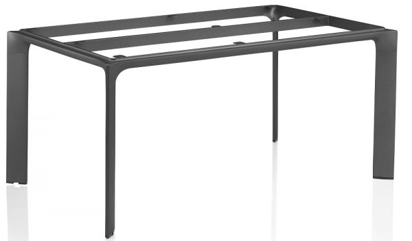 KETTLER DIAMOND Outdoor Essgarnitur für 4 Personen mit Stapelsessel, anthrazit/sooty