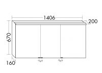 Vorschau: Burgbad Fiumo Spiegelschrank mit horizontaler LED-Beleuchtung, 3 Spiegeltüren und WT-Beleuchtung