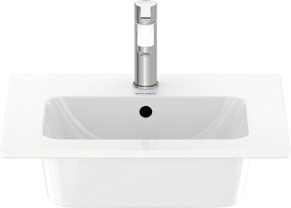 Duravit ME by Starck Waschtisch 53x43cm, mit Hahnloch, mit Überlauf, WonderGliss, weiß 23365300001