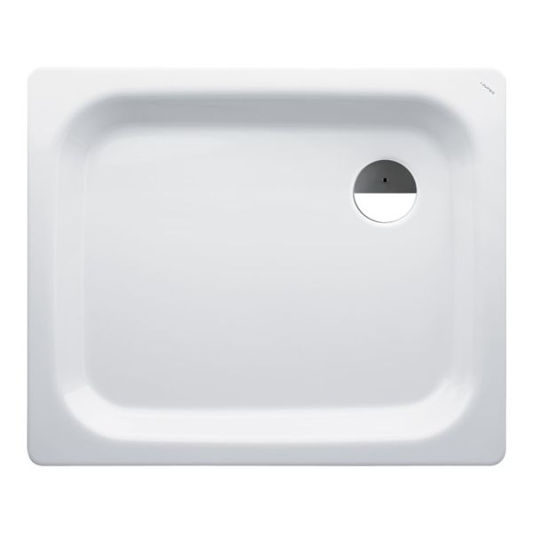 Laufen Platina Duschwanne 90x75cm flach 6,5cm, rechteckig, Stahl emailliert, weiß H2150130000401