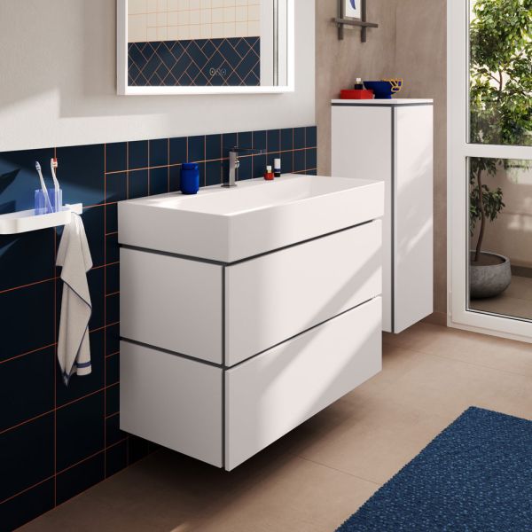 hansgrohe Xilesa E Unterschrank 98x47cm für Waschtisch mit 2 Schubkästen, Grifffuge