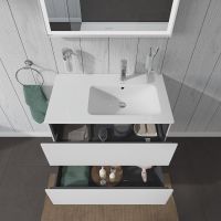 Vorschau: Duravit L-Cube Waschtischunterschrank Becken rechts 82x48cm 2 Schubladen für ME by Starck 234683