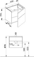 Vorschau: Keuco Royal Reflex Waschtischunterschrank mit 1 Tür, 49,6x48,7cm 34040210001