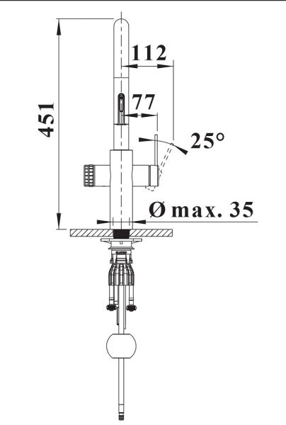 BLANCO CHOICE Icona-C Kochendwasser-Küchenarmatur mit Filter- & Soda-Funktion, satin dark steel